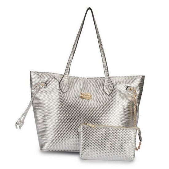 Coach City Knitted Medium Silver Totes DZO | Coach Outlet Canada